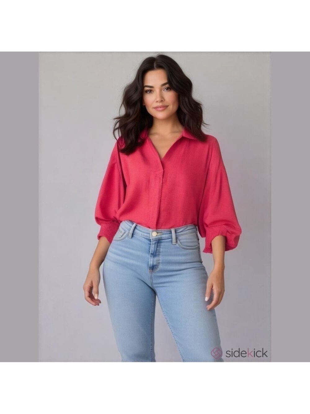 MerryFun Boutique Oversized Flowy Pink Blouse